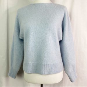 Vince Pastel Blue Cashmere Cropped Sweater Medium